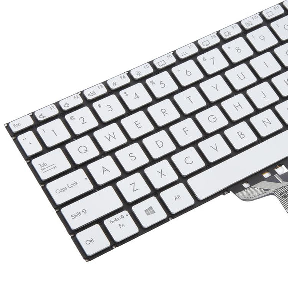 US Version Backlit Laptop Keyboard for Asus VivoBook S14 X421 X421DA X421UA X421EP X421EQ X421JQ X421FP X421FF X421FL(Silver)