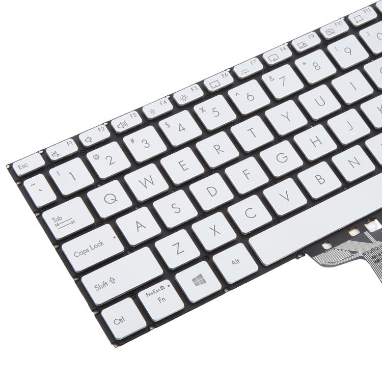 US Version Backlit Laptop Keyboard for Asus VivoBook S14 X421 X421DA X421UA X421EP X421EQ X421JQ X421FP X421FF X421FL(Silver)