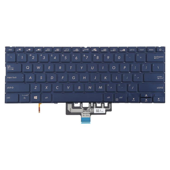US Version Backlit Laptop Keyboard for Asus ZenBook 14 UX434 UX434F UX434FA UX434FL UX434FLC(Blue)