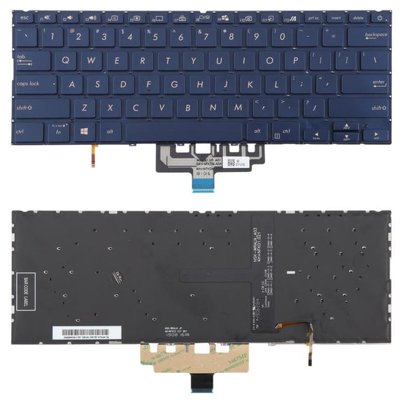 US Version Backlit Laptop Keyboard for Asus ZenBook 14 UX434 UX434F UX434FA UX434FL UX434FLC(Blue)