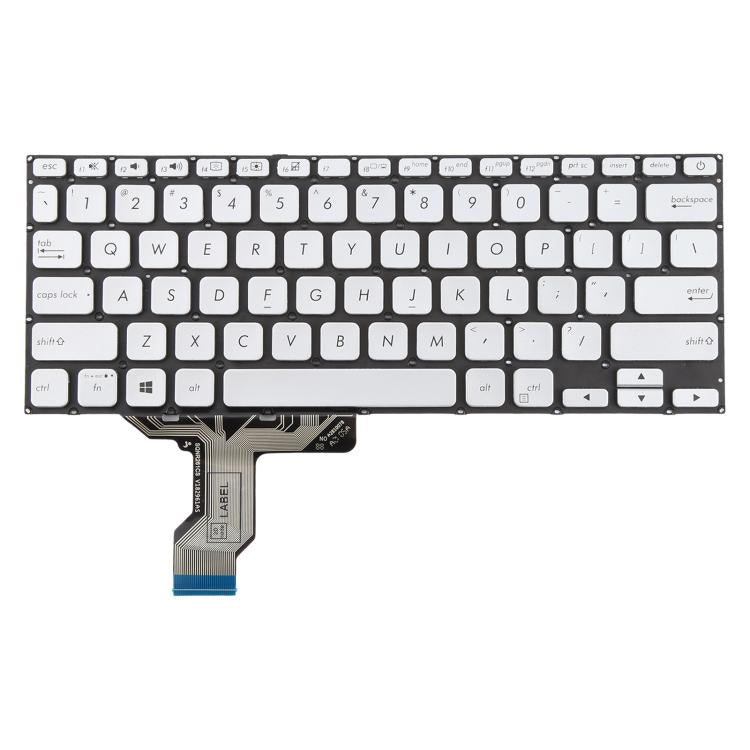 US Version Laptop Keyboard for Asus VivoBook 14 X420 X420F X420FA X420U A420F A420 A420U S420 S420UA P1411F P1411FA(Silver)