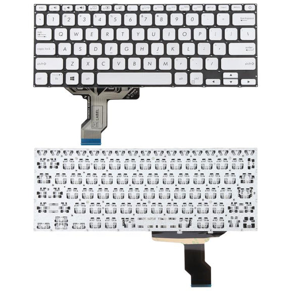 US Version Laptop Keyboard for Asus VivoBook 14 X420 X420F X420FA X420U A420F A420 A420U S420 S420UA P1411F P1411FA(Silver)