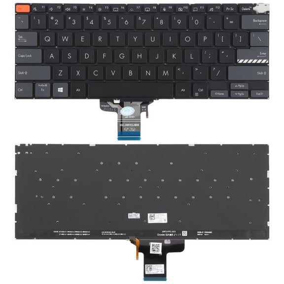 US Version Backlit Laptop Keyboard for Asus Vivobook Pro 14X M7400 M4700 M4700QC M4700PC M7600 M3400 M3401 M3401Q X7400 X3400 X3400P K3400P(Black)