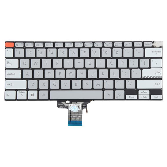 US Version Backlit Laptop Keyboard for Asus Vivobook Pro 14X M7400 M4700 M4700QC M4700PC M7600 M3400 M3401 M3401Q X7400 X3400 X3400P K3400P(Gray)