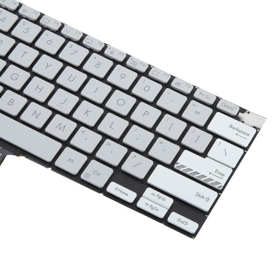 US Version Backlit Laptop Keyboard for Asus Vivobook Pro 14X M7400 M4700 M4700QC M4700PC M7600 M3400 M3401 M3401Q X7400 X3400 X3400P K3400P(Gray)