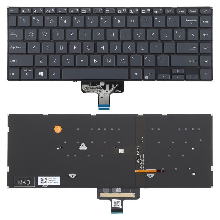 US Version Backlit Laptop Keyboard for Asus ZenBook 14 ux435 ux435egl ux435e u4800egl(Black) - Replacement Keyboards by PMc TechLife | Online Shopping South Africa | PMc TechLife | Buy Now Pay Later Mobicred