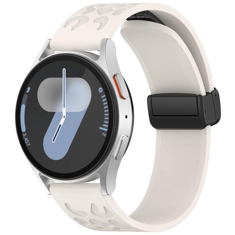 20mm Kalebol Universal Leopard Print Magnetic Folding Buckle Silicone Strap(Starlight) - 22mm Bands by Kalebol | Online Shopping South Africa | PMc TechLife | Buy Now Pay Later Mobicred