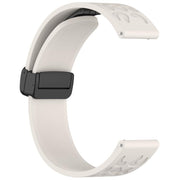 20mm Kalebol Universal Leopard Print Magnetic Folding Buckle Silicone Strap(Starlight)