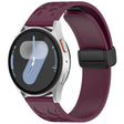 22mm Kalebol Universal Leopard Print Magnetic Folding Buckle Silicone Strap(Wine Red) - 22mm Bands by Kalebol | Online Shopping South Africa | PMc TechLife | Buy Now Pay Later Mobicred