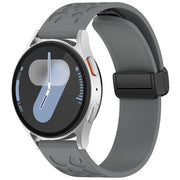 22mm Kalebol Universal Leopard Print Magnetic Folding Buckle Silicone Strap(Space Grey)