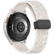22mm Kalebol Universal Leopard Print Magnetic Folding Buckle Silicone Strap(Starlight)