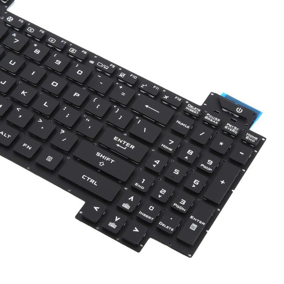 US Version Backlit Laptop Keyboard for Asus FX63 FX63V FX503VM FX503VD ZX63VE FZ63V GL503VS(White)