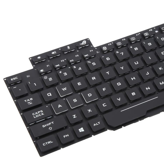 US Version Backlit Laptop Keyboard for Asus FX63 FX63V FX503VM FX503VD ZX63VE FZ63V GL503VS(White)