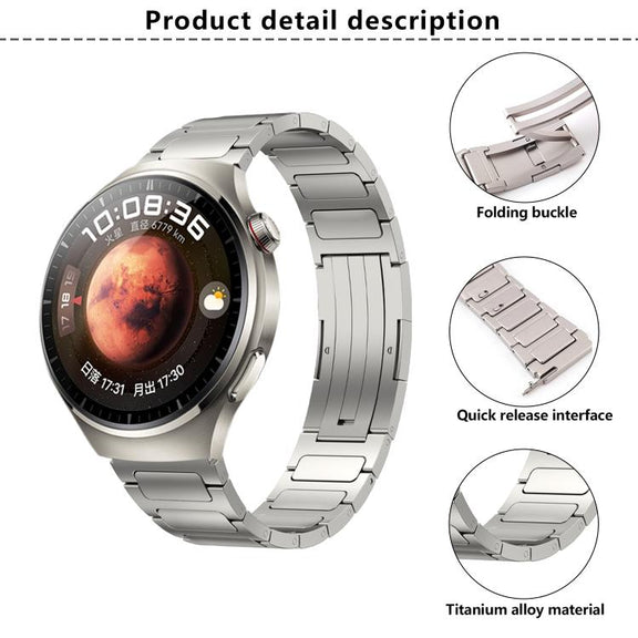 Kalebol 22mm Universal Titanium Scratch Resistant Strap(Titanium)