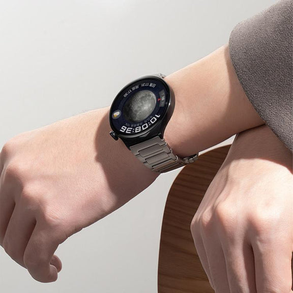 Kalebol 22mm Universal Titanium Scratch Resistant Strap(Titanium Silver)