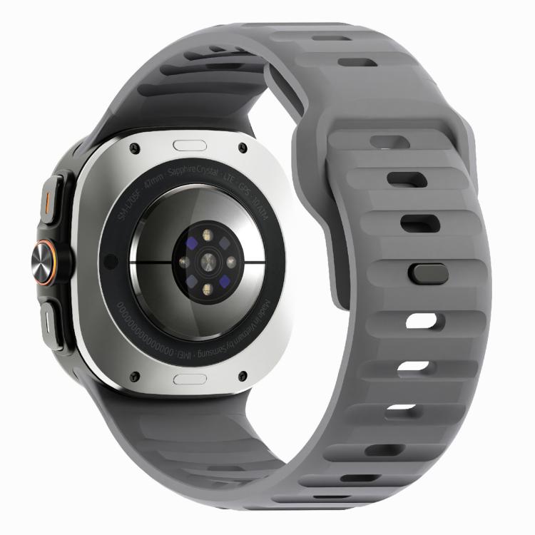 For Samsung Galaxy Watch Ultra 47mm / Ultra 2025 Kalebol Wave Reverse Buckle Silicone Strap(Space Grey) - free shipping - PMC TechLife - Order now!