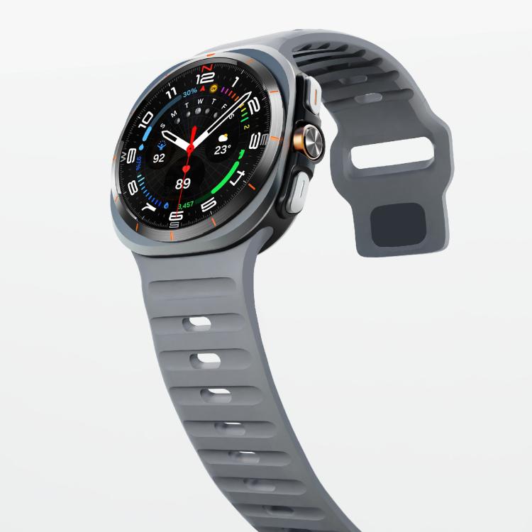 For Samsung Galaxy Watch Ultra 47mm / Ultra 2025 Kalebol Wave Reverse Buckle Silicone Strap(Space Grey) - free shipping - PMC TechLife - Order now!