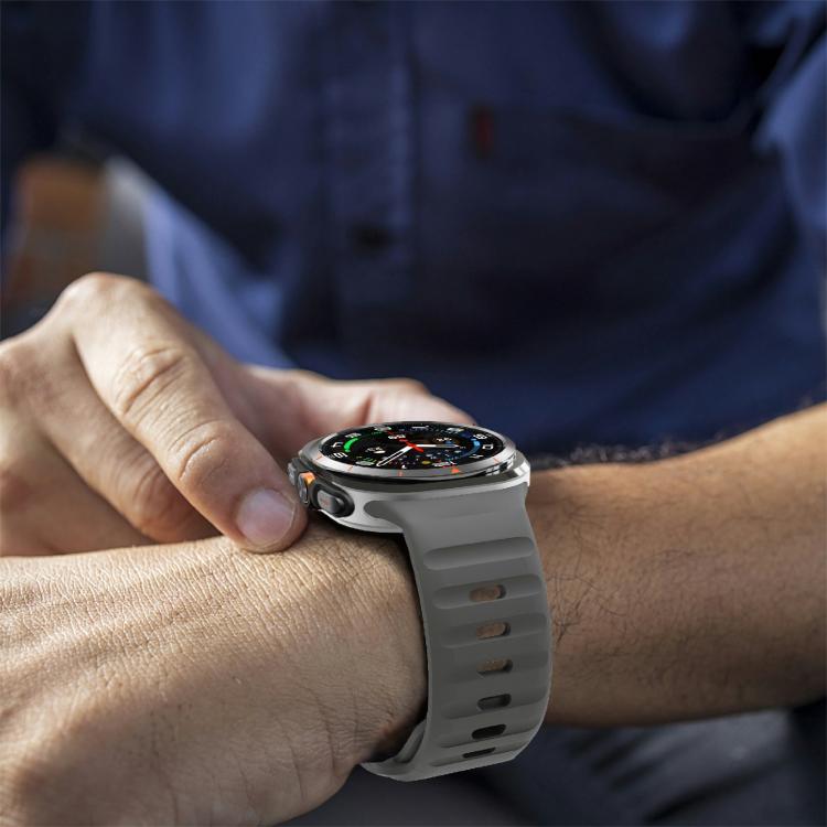 For Samsung Galaxy Watch Ultra 47mm / Ultra 2025 Kalebol Wave Reverse Buckle Silicone Strap(Space Grey) - free shipping - PMC TechLife - Order now!