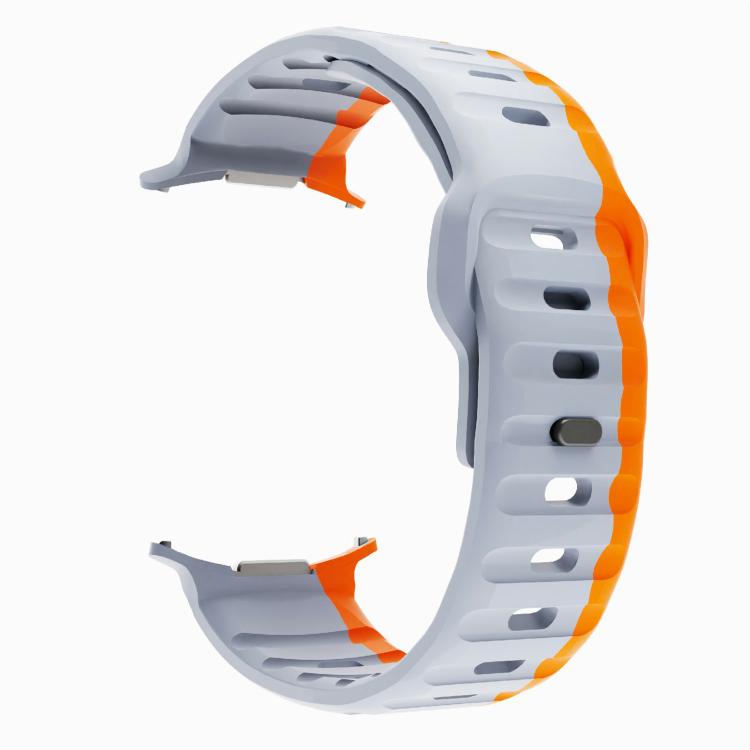 For Samsung Galaxy Watch Ultra 47mm / Ultra 2025 Kalebol Wave Reverse Buckle Silicone Strap(Wild Path Gray Orange) - free shipping - PMC TechLife - Order now!
