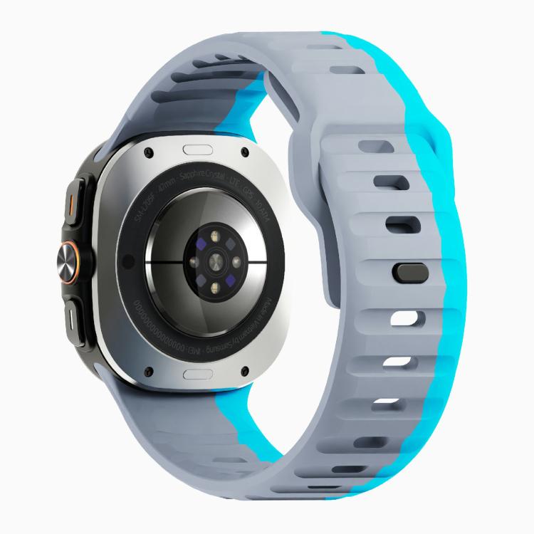 For Samsung Galaxy Watch Ultra 47mm / Ultra 2025 Kalebol Wave Reverse Buckle Silicone Strap(Wild Path Grey Blue) - free shipping - PMC TechLife - Order now!