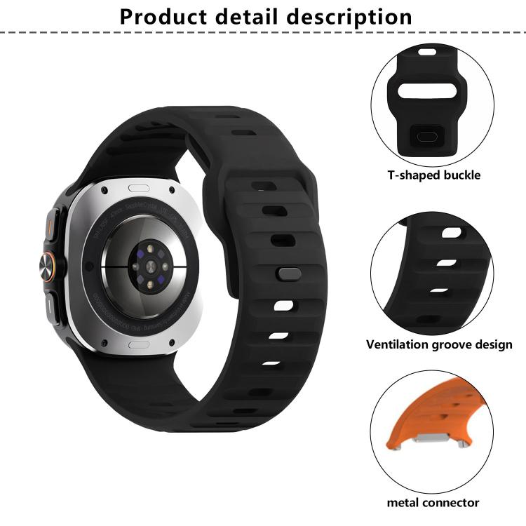 For Samsung Galaxy Watch Ultra 47mm / Ultra 2025 Kalebol Wave Reverse Buckle Silicone Strap(Light Grey) - free shipping - PMC TechLife - Order now!