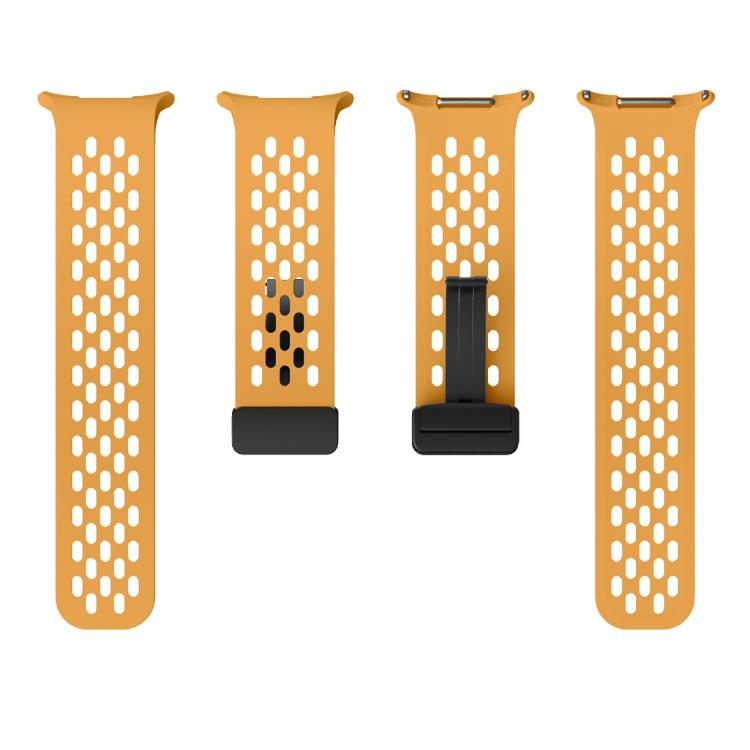 For Samsung Galaxy Watch Ultra 47mm / Ultra 2025 Kalebol Mesh Magnetic Silicone Watch Strap(Yellow) - free shipping - PMC TechLife - Order now!