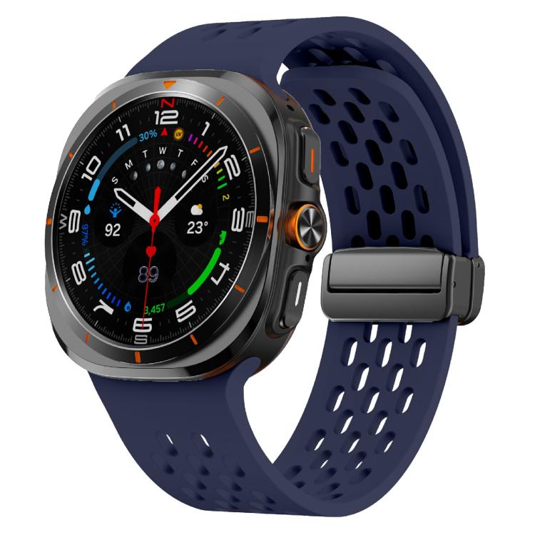 For Samsung Galaxy Watch Ultra 47mm / Ultra 2025 Kalebol Mesh Magnetic Silicone Watch Strap(Blue) - free shipping - PMC TechLife - Order now!