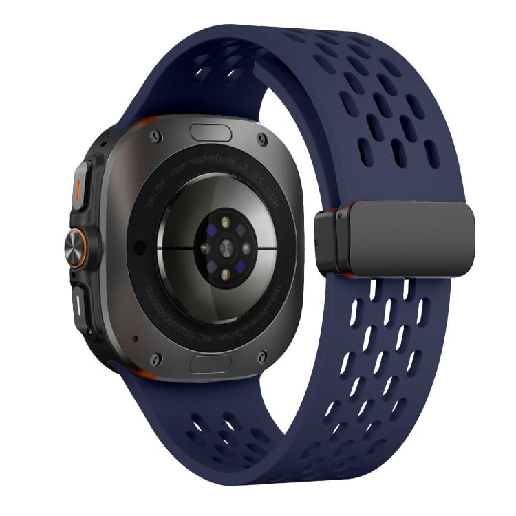 For Samsung Galaxy Watch Ultra 47mm / Ultra 2025 Kalebol Mesh Magnetic Silicone Watch Strap(Blue) - free shipping - PMC TechLife - Order now!