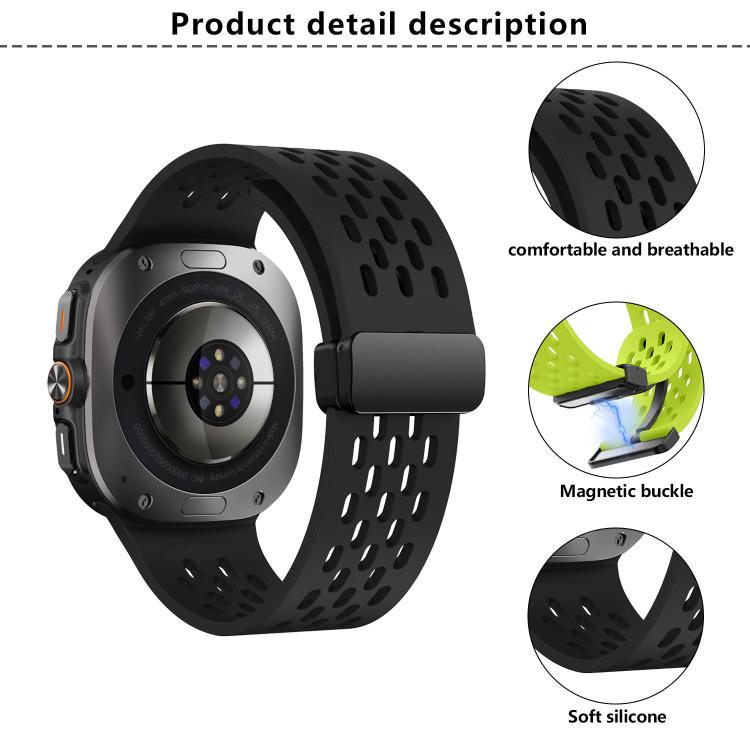 For Samsung Galaxy Watch Ultra 47mm / Ultra 2025 Kalebol Mesh Magnetic Silicone Watch Strap(Yellow) - free shipping - PMC TechLife - Order now!