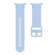 For Samsung Galaxy Watch Ultra 47mm / Ultra 2025 Kalebol Wave Stitching Silicone Strap(Light Blue)