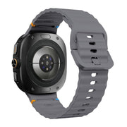 For Samsung Galaxy Watch Ultra 47mm / Ultra 2025 Kalebol Wave Stitching Silicone Strap(Space Grey)
