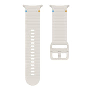 For Samsung Galaxy Watch Ultra 47mm / Ultra 2025 Kalebol Wave Stitching Silicone Strap(Starlight)