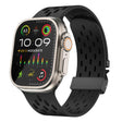 For Apple Watch 46mm / 49mm / 45mm / 44mm Kalebol Mesh Umbrella Buckle Silicone Watch Strap(Black) - Watch Bands by Kalebol | Online Shopping South Africa | PMC TechLife | Buy Now Pay Later Mobicred