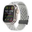 For Apple Watch 46mm / 49mm / 45mm / 44mm Kalebol Mesh Umbrella Buckle Silicone Watch Strap(Grey) - Watch Bands by Kalebol | Online Shopping South Africa | PMC TechLife | Buy Now Pay Later Mobicred