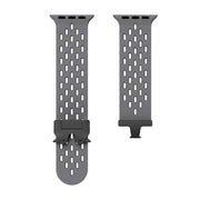 For Apple Watch 46mm / 49mm / 45mm / 44mm Kalebol Mesh Umbrella Buckle Silicone Watch Strap(Space Grey)