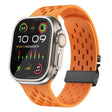 For Apple Watch 42mm / 41mm / 40mm / 38mm Kalebol Mesh Umbrella Buckle Silicone Watch Strap(Orange) - Watch Bands by Kalebol | Online Shopping South Africa | PMC TechLife | Buy Now Pay Later Mobicred