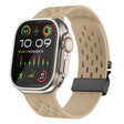 For Apple Watch 42mm / 41mm / 40mm / 38mm Kalebol Mesh Umbrella Buckle Silicone Watch Strap(Milk Tea) - Watch Bands by Kalebol | Online Shopping South Africa | PMC TechLife | Buy Now Pay Later Mobicred