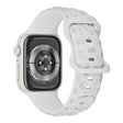 For Apple Watch 46mm / 49mm / 45mm / 44mm Embossed 3D Rose Flower Silicone Watch Band(White) - free shipping - PMc TechLife - Order now!