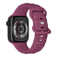 For Apple Watch 46mm / 49mm / 45mm / 44mm Embossed 3D Rose Flower Silicone Watch Band(Cherry Color) - free shipping - PMc TechLife - Order now!
