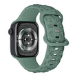 For Apple Watch 46mm / 49mm / 45mm / 44mm Embossed 3D Rose Flower Silicone Watch Band(Green) - free shipping - PMc TechLife - Order now!