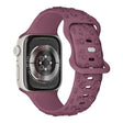 For Apple Watch 46mm / 49mm / 45mm / 44mm Embossed 3D Rose Flower Silicone Watch Band(Smoke Purple) - free shipping - PMc TechLife - Order now!