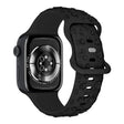 For Apple Watch 42mm / 41mm / 40mm / 38mm Embossed 3D Rose Flower Silicone Watch Band(Black) - free shipping - PMc TechLife - Order now!