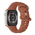 For Apple Watch 42mm / 41mm / 40mm / 38mm Embossed 3D Rose Flower Silicone Watch Band(Brown) - free shipping - PMc TechLife - Order now!