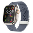 For Apple Watch 46mm / 49mm / 45mm / 44mm Kalebol Mesh Silver Umbrella Buckle Silicone Strap(Blue Grey) - free shipping - PMC TechLife - Order now!