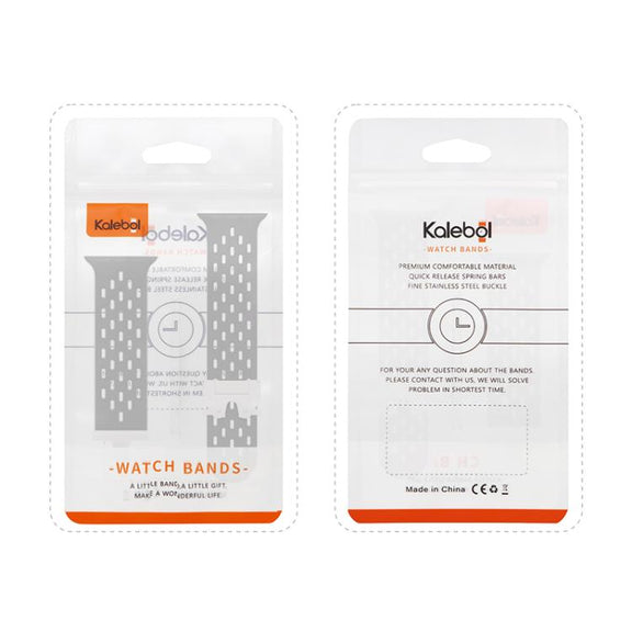 For Apple Watch 42mm / 41mm / 40mm / 38mm Kalebol Mesh Silver Umbrella Buckle Silicone Strap(Black)