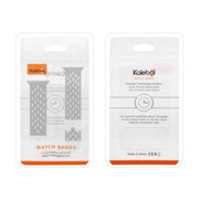 For Apple Watch 46mm / 49mm / 45mm / 44mm Kalebol Mesh Silver Umbrella Buckle Silicone Strap(Blue Grey)