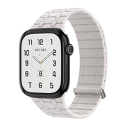 For Apple Watch 46mm / 49mm / 45mm / 44mm Kalebol Magnetic Silicone Watch Strap(Starlight)