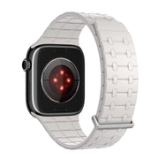 For Apple Watch 46mm / 49mm / 45mm / 44mm Kalebol Magnetic Silicone Watch Strap(Starlight)
