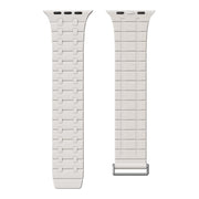 For Apple Watch 46mm / 49mm / 45mm / 44mm Kalebol Magnetic Silicone Watch Strap(Starlight)