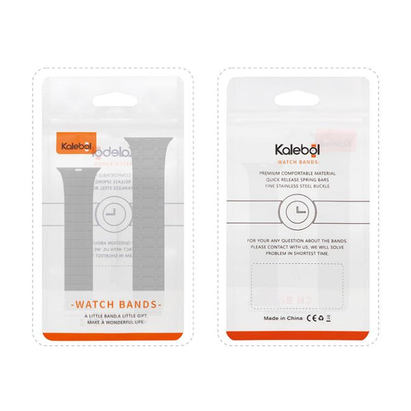 For Apple Watch 46mm / 49mm / 45mm / 44mm Kalebol Magnetic Silicone Watch Strap(Starlight)
